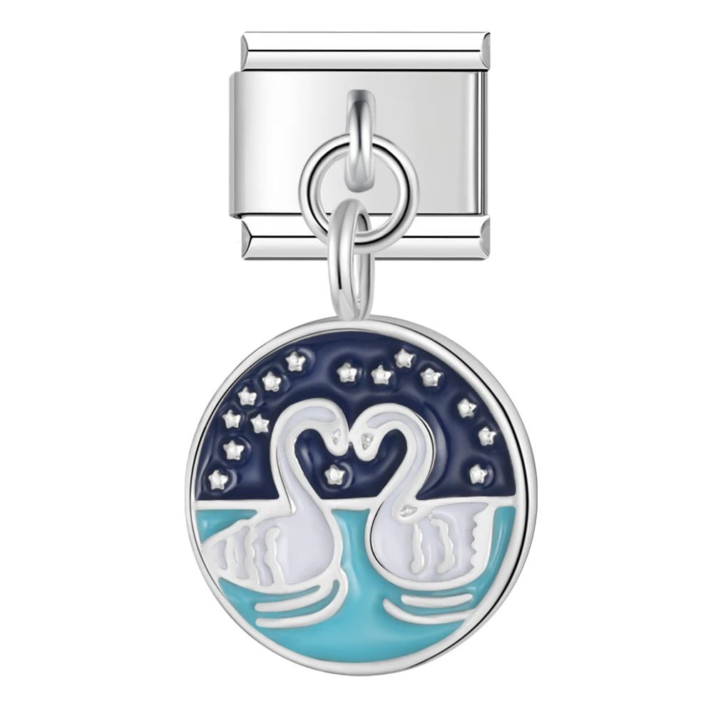 Charm Amor de Cisnes - Italian Charms