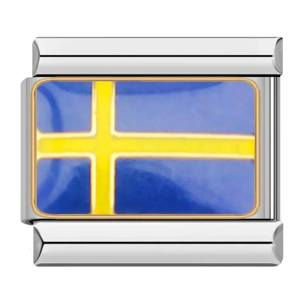 Charm Bandera de Suecia - Italian Charms