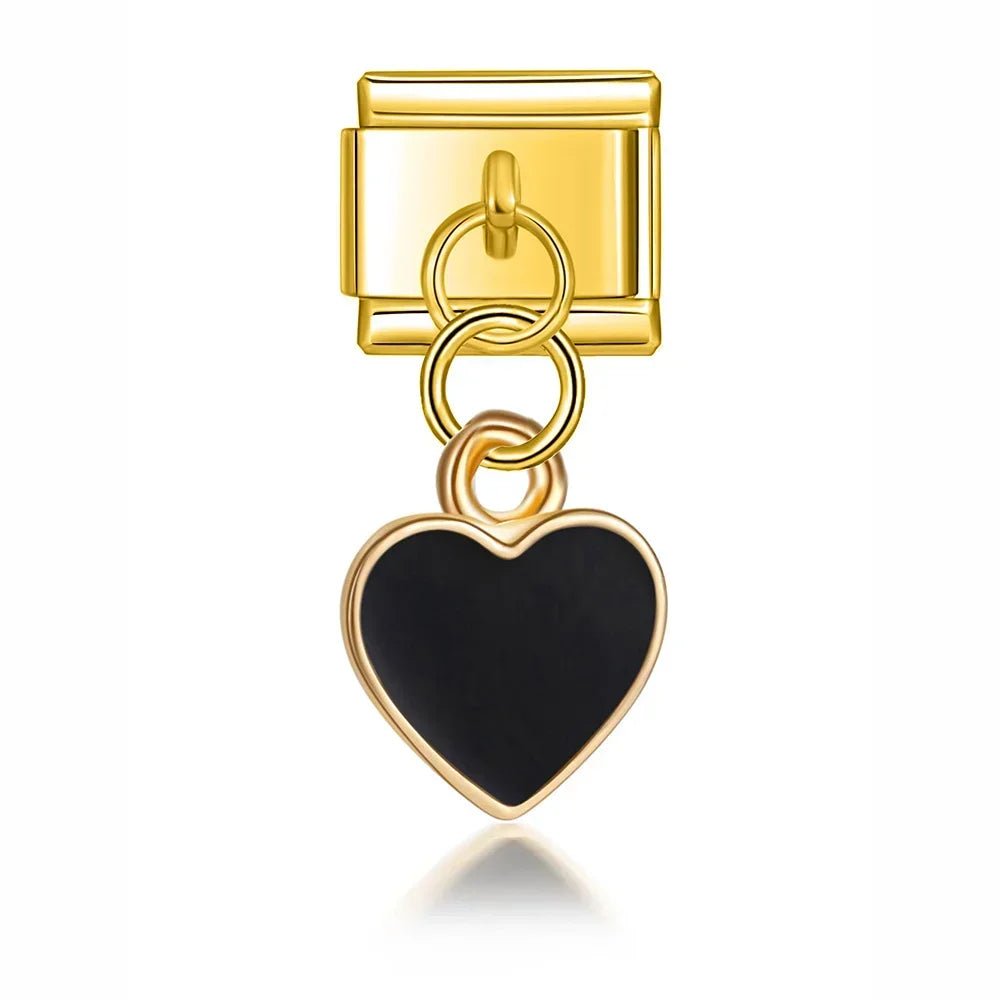 Charm CorazΓ³n negro - Italian Charms