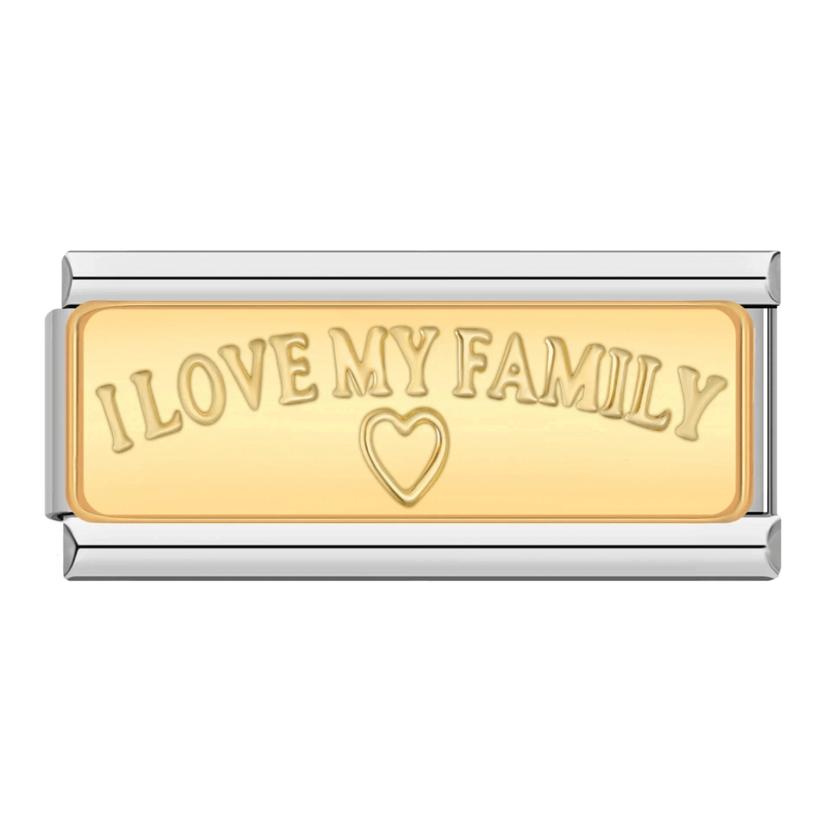 Charm Doble I Love my Family - Italian Charms