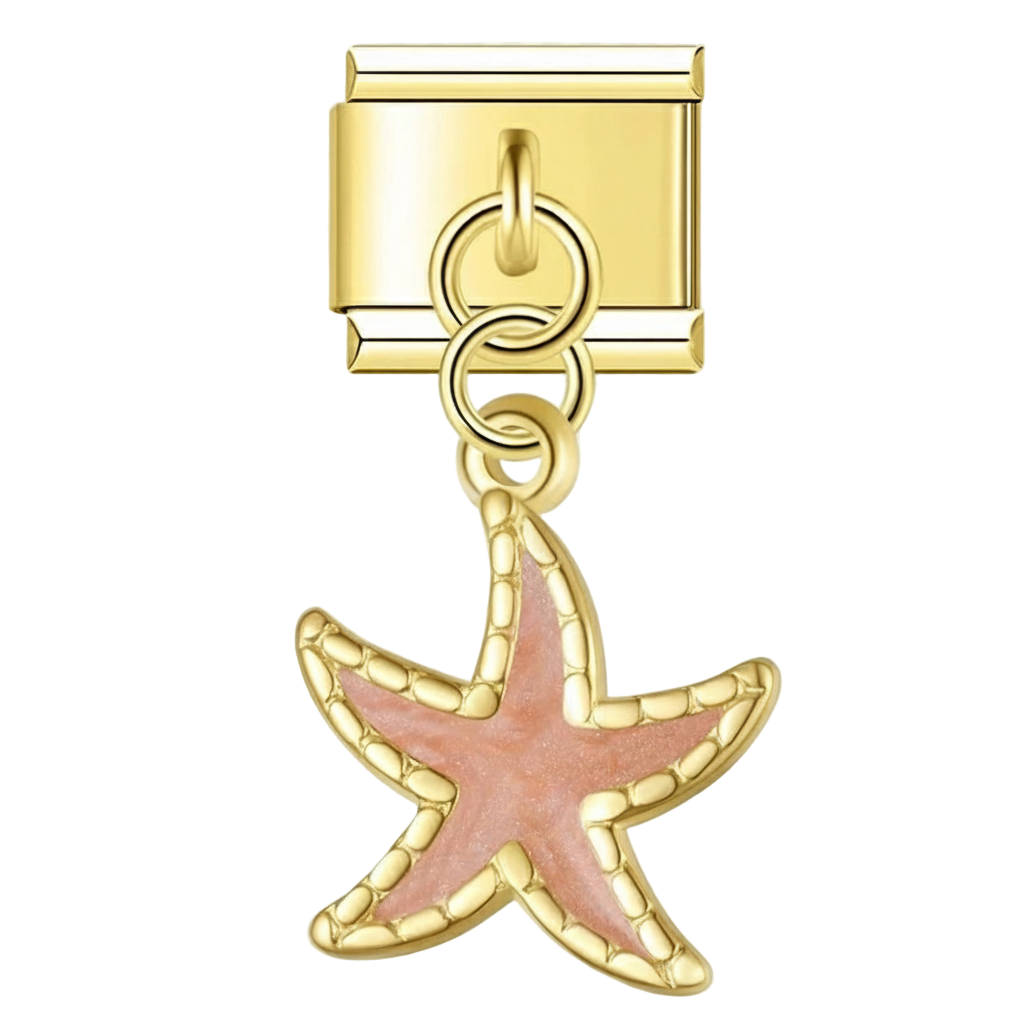 Charm Estrella de Mar Rosa - Italian Charms