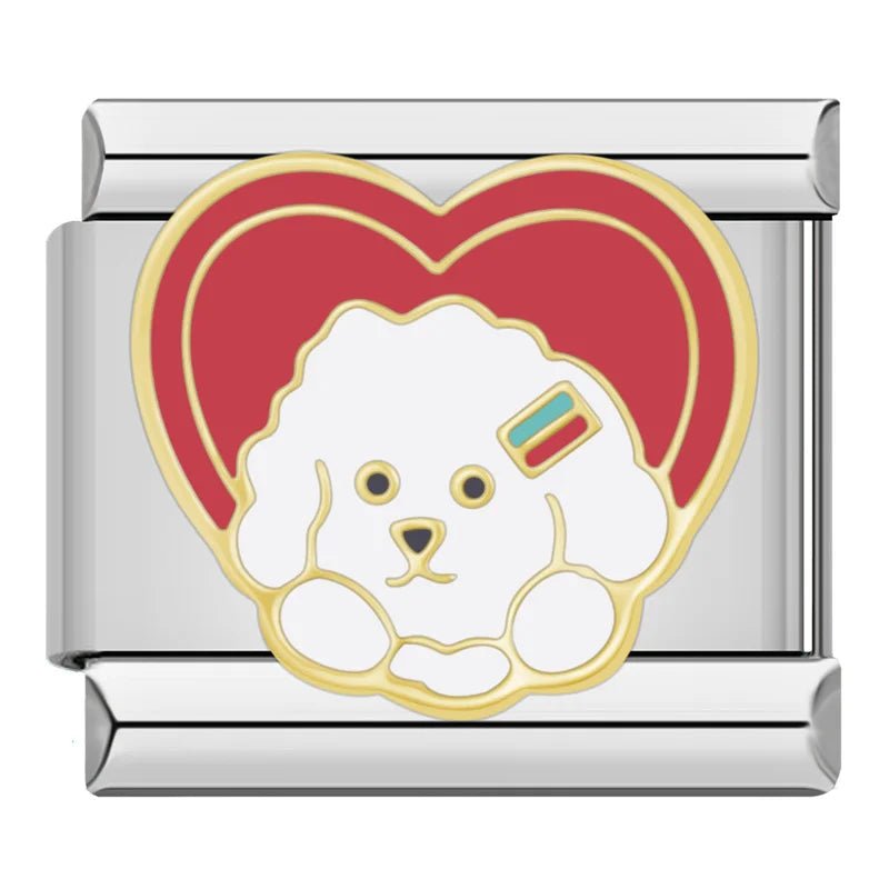 Charm Poodle Rojo - Italian Charms