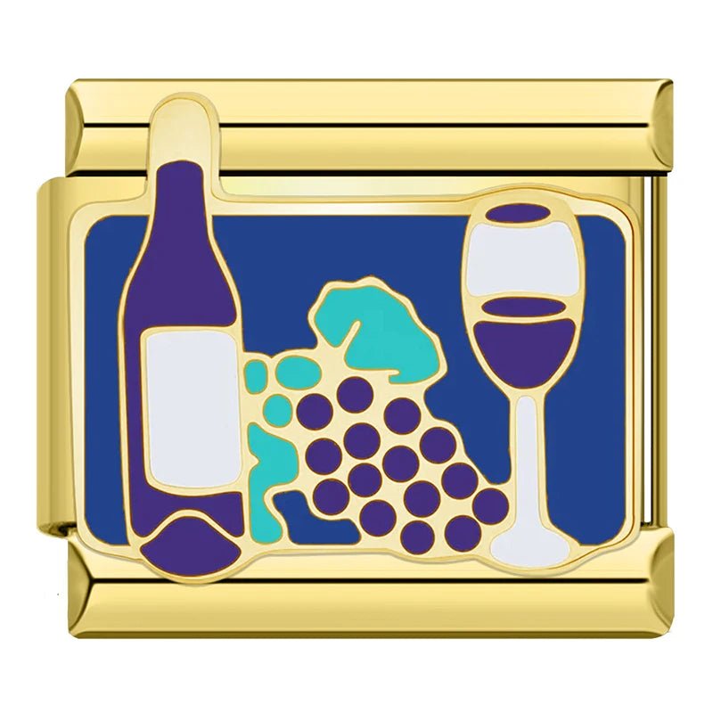 Charm Vino Uvas - Italian Charms