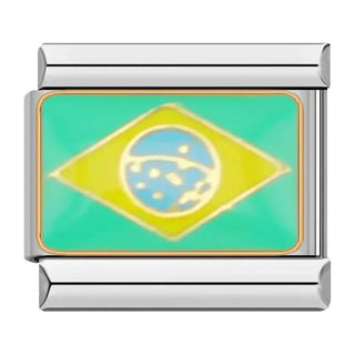 Charm Bandera de Brasil - Italian Charms