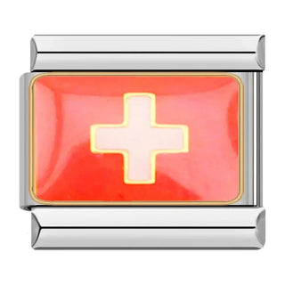 Charm bandera de Suiza - Italian Charms