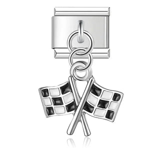 Charm Banderas de Carrera - Italian Charms