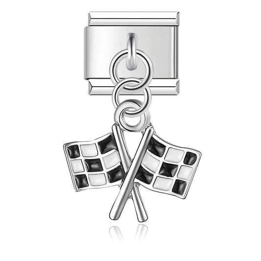 Charm Banderas de Carrera - Italian Charms