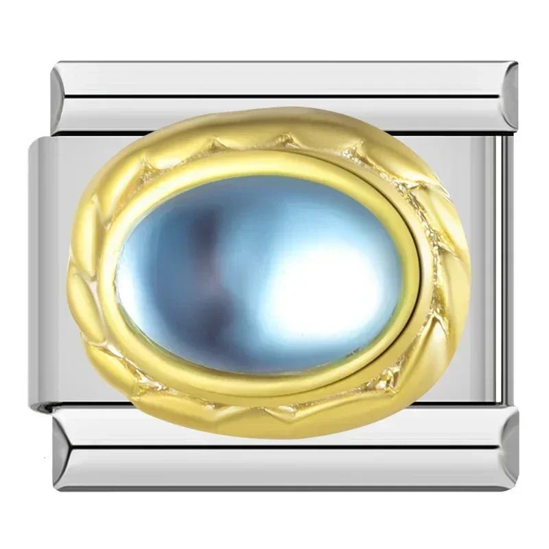 Charm Brillo Azul Metalico - Italian Charms