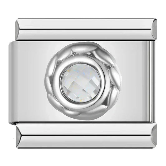 Charm Brillo Plateado - Italian Charms