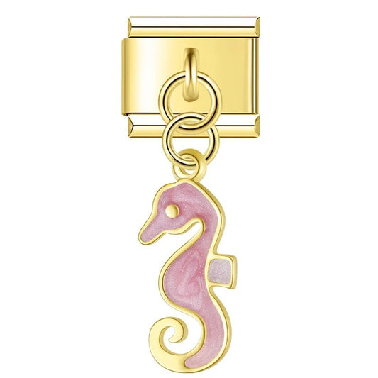Charm Caballito de Mar Rosa - Italian Charms