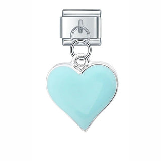 Charm Colgante Corazón azul - Italian Charms