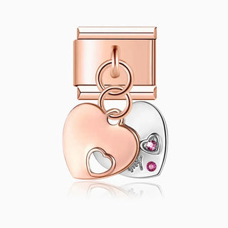 Charm Colgante corazones - Italian Charms