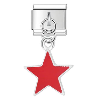 Charm Colgante estrella roja - Italian Charms