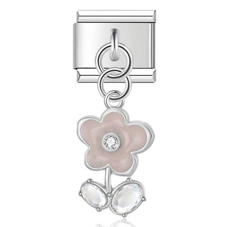 Charm Colgante flor rosa - Italian Charms