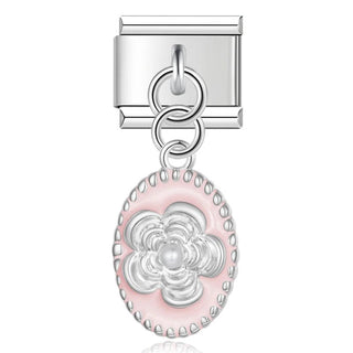 Charm Colgante flor rosa - Italian Charms