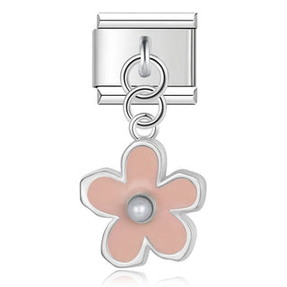 Charm Colgante flor rosa - Italian Charms