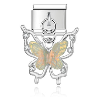 Charm Colgante Mariposa colorida - Italian Charms