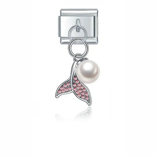 Charm Colgante Sirena rosa - Italian Charms
