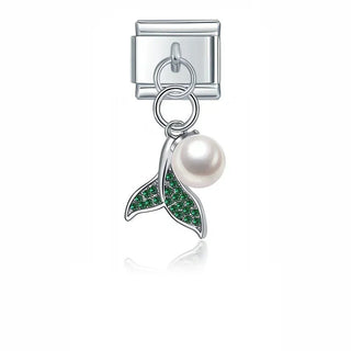 Charm Colgante sirena verde - Italian Charms