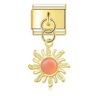 Charm Colgante sol naranja - Italian Charms