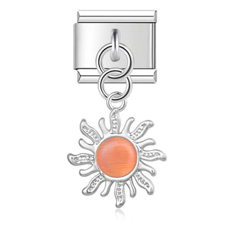 Charm Colgante sol naranja - Italian Charms