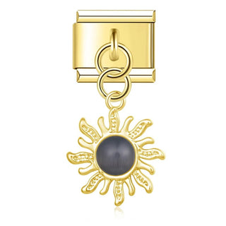 Charm Colgante sol negro - Italian Charms