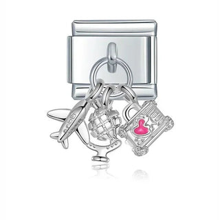 Charm Colgante viaje avion - Italian Charms