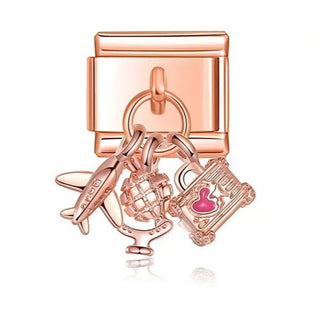 Charm Colgante viaje avion - Italian Charms