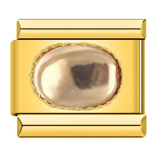 Charm con piedra en tono champán - Italian Charms