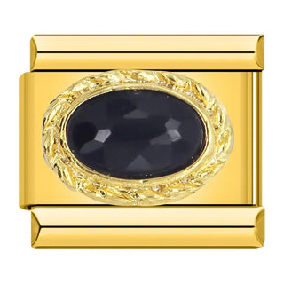 Charm con una piedra negra - Italian Charms