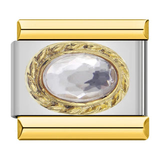 Charm con una piedra transparente - Italian Charms