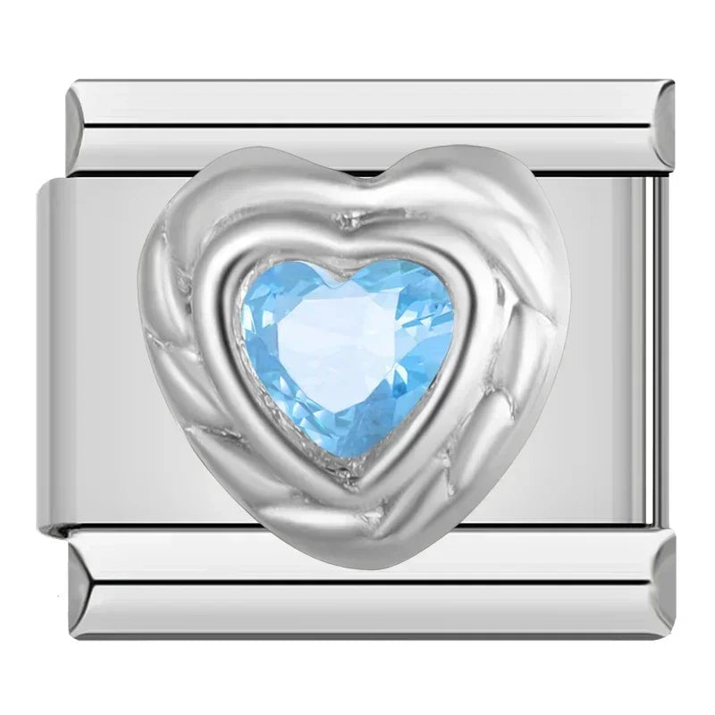 Charm Corazon Azul - Italian Charms