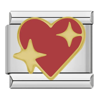 Charm Corazón Brillo - Italian Charms