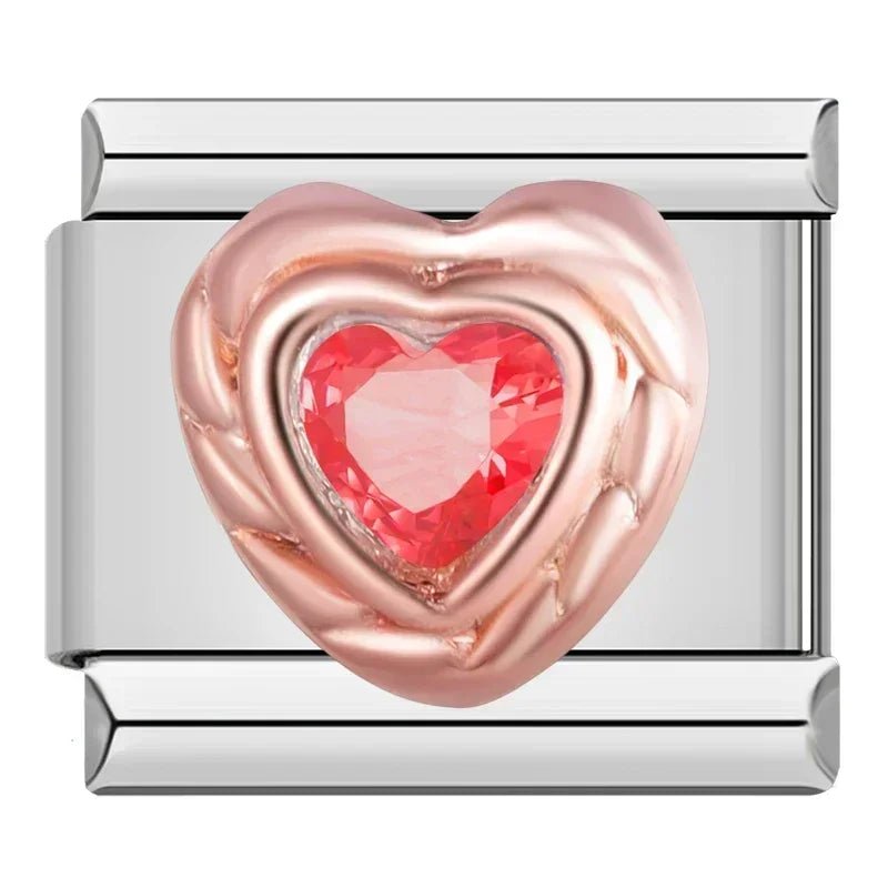 Charm Corazon Brillo - Italian Charms