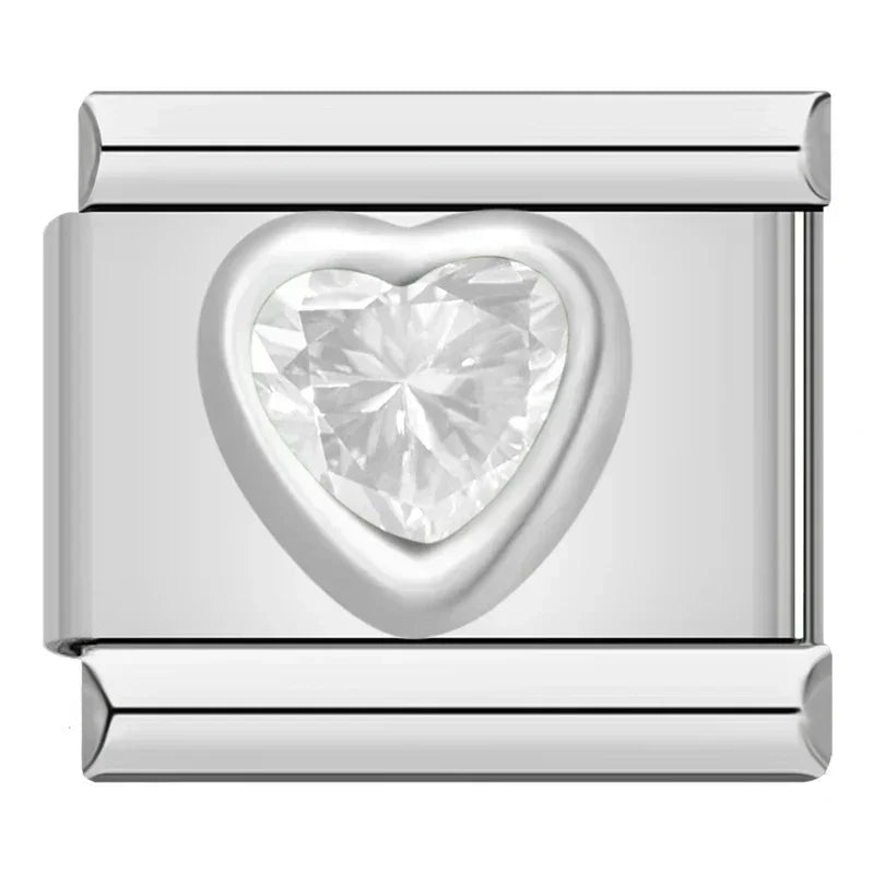 Charm Corazon Brillo - Italian Charms