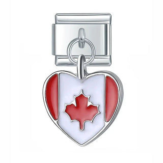 Charm Corazón Canadá - Italian Charms