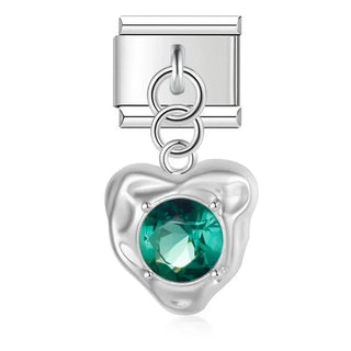 Charm Corazón Esmeralda - Italian Charms