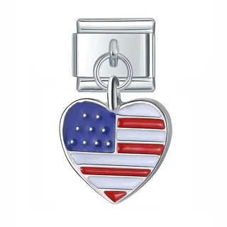 Charm Corazón Estados Unidos - Italian Charms