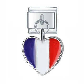 Charm Corazón Francia - Italian Charms