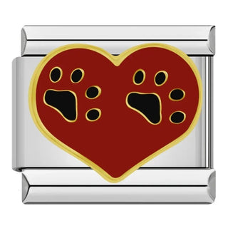 Charm Corazón huella - Italian Charms