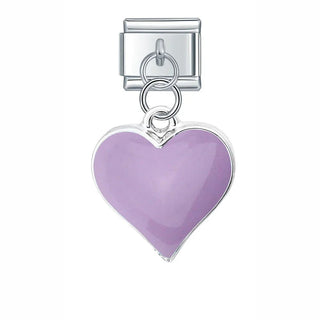 Charm Corazón morado - Italian Charms