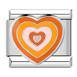 Charm Corazón Naranja - Italian Charms