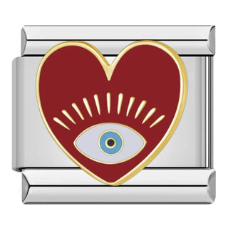 Charm Corazón Ojo - Italian Charms