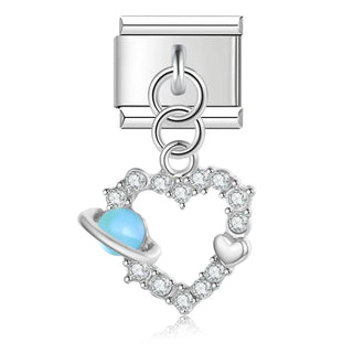 Charm Corazon Planeta - Italian Charms