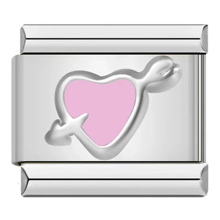 Charm Corazón rosa - Italian Charms