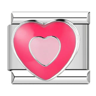 Charm Corazón Rosa - Italian Charms