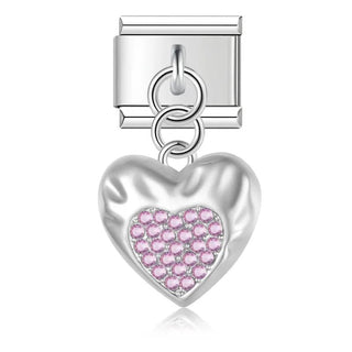 Charm Corazón rosa - Italian Charms