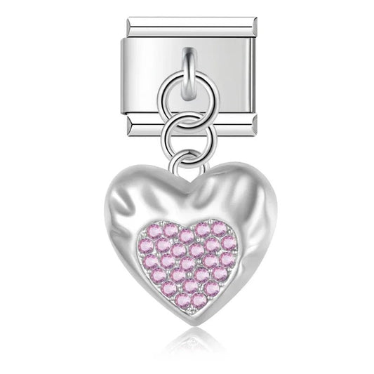 Charm Corazón rosa - Italian Charms