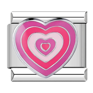 Charm Corazón Rosa - Italian Charms