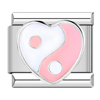 Charm Corazón Ying Yang - Italian Charms